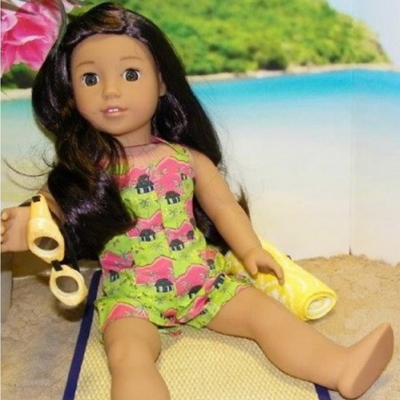 Rare American Girl 18” Doll Nanae’s Island Swimsuit 2017 NOS Retired NIB - Picture 5 of 13